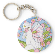 Lily of the valley catterfly keychain keychains