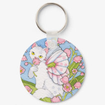 Lily of the valley catterfly keychain