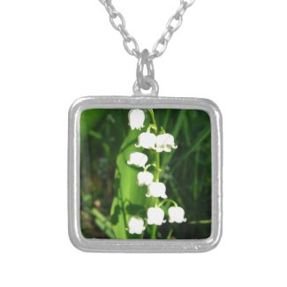 Lily Of The Valley Flowers Personalized Necklace