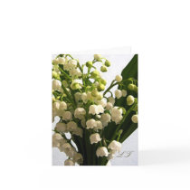 Lily of the Valley Monogram Note Card