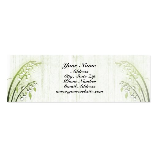 Lily of the Valley Profile Card Business Card Template (front side)