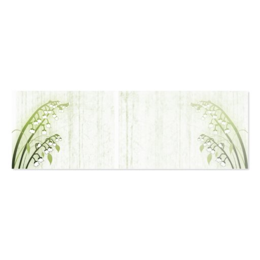 Lily of the Valley Profile Card Business Card Template (back side)