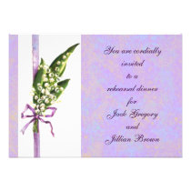 Lily of the Valley rehearsal dinner invitation invitations