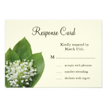 Lily of the Valley RSVP (ivory) Custom Announcement