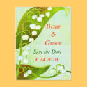 Lily of the Valley: Save-the-Date Wedding Postcard by daphne1024 Lily of the Valley: Save-the-Date Wedding Postcard
