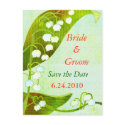Lily of the Valley: Save-the-Date Wedding Postcard by daphne1024 Lily of the Valley: Save-the-Date Wedding Postcard