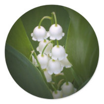 Lily-Of-The_Valley Round Stickers