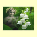 Lily of the Valley Sweet White Bell Flower Bouquet postcards