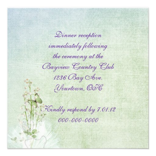 Lily of the Valley Vow Renewal Custom Invitation