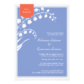 Lily of the Valley Wedding Custom Announcements