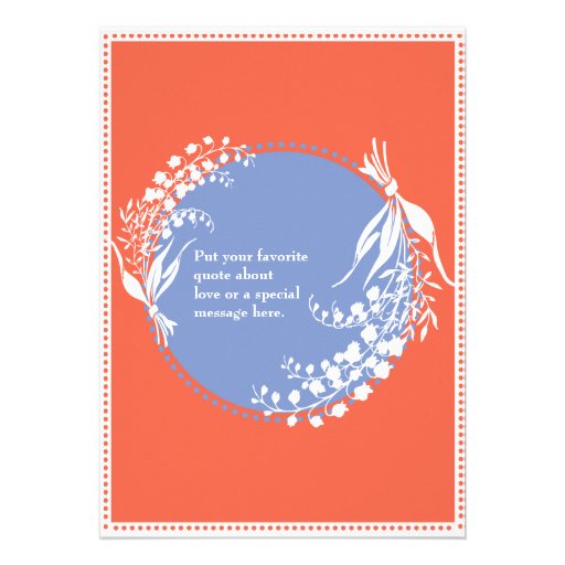 Lily of the Valley Wedding Custom Announcements