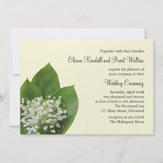 Lily of the Valley Wedding Invitation (ivory) zazzle_invitation