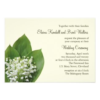 Lily of the Valley Wedding Invitation (ivory)