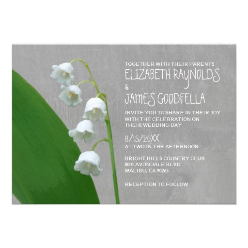 Lily of the Valley Wedding Invitations