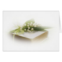 lily of the valley with bible greeting cards