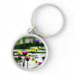 Lily Pad Flowers Pink, Yellow, Blue Keychains
