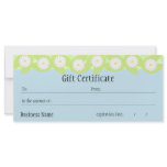 Lily Pad Gift Certificate Rack Card Design