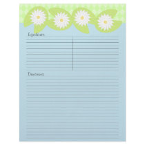 Lily Pad Recipe Letterhead by Pen_And_Ink Lily Pad Recipe Letterhead