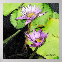 Lily Pads Ink Drawing Art Print
