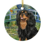 Lily Pond Bridge- Cavalier (black / Tan) Christmas Ornament