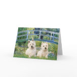 Lily Pond Bridge - Westies (two) cards