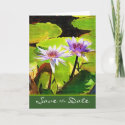 Lily Pond Save the Date Card card