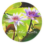 Lily Pond Save the Date Stickers