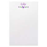 Lily (Purple Butterfly) Custom Stationery