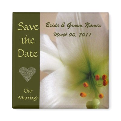 Lily Save The Date Magnet