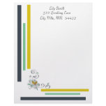 Lily Scroll Letterhead template