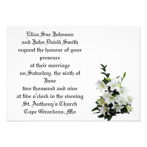 Lily Wedding Invitation