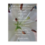 Lily Wedding invitation with scripture Postcards