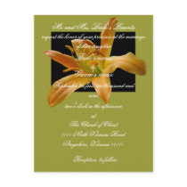 Lily Wedding invitation with scripture postcards