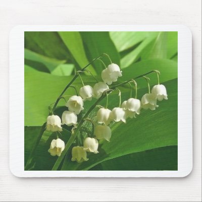 lilyofthevalley mouse mat by kathiscc