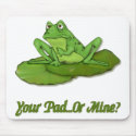 Lilypad Frog mousepads by Kat_Kapers Lilypad Frog mousepads