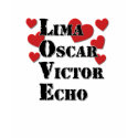 Lima Oscar  Victor Echo t-shirts