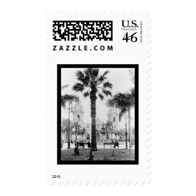 Lima, Peru Cathedral 1902 Postage Stamps by lc_vintagephotos