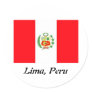 Lima, Peru round stickers