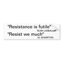 Limbaugh vs. Sharpton Bumper Sticker