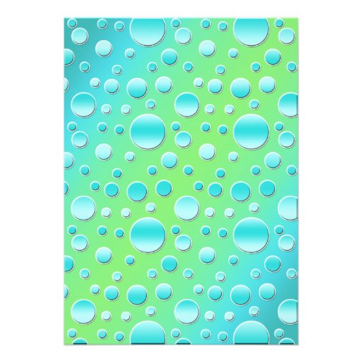 Lime and Aqua Polka Dot Bat Mitzvah Invitation