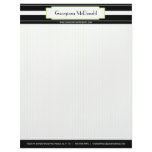 Lime and Black Deluxe Letterhead
