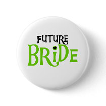 Lime and Black Future Bride buttons