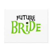 Lime and Black Future Bride Post Card