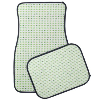 Lime and Green Chevron Dots Car Mats Floor Mat