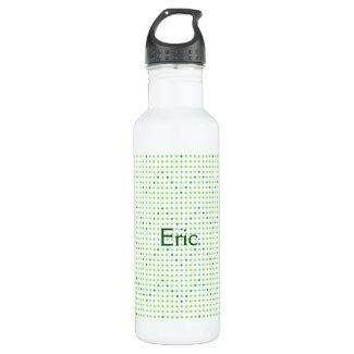 Lime and Green Chevron Pattern Dots Water Bottles 24oz Water Bottle