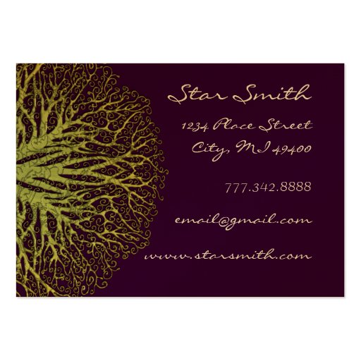 Lime and Plum Tree Business Card (front side)