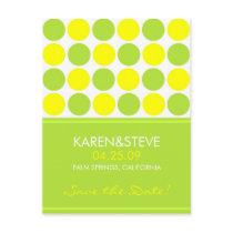 Lime and Yellow Save the Dates postcards