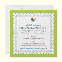 Lime/Blue Precious Custom Baby Shower Invitation invitations