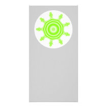 Lime Burst Fractal. Green, gray and white. Photo Cards