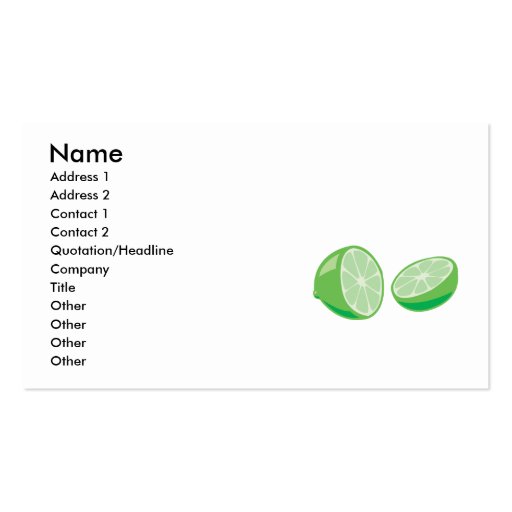lime business card template
